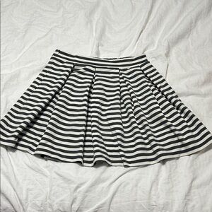 American Eagle Outfitters Black and White Striped Skater Skirt